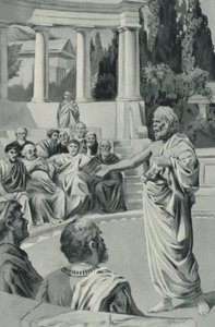 Socrates weigert voor zijn rechters te buigen door English School